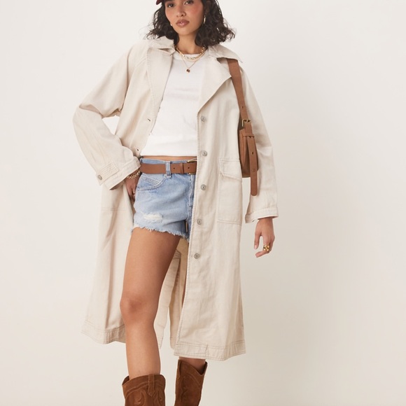 Free People Jackets & Blazers - Free People We the Free Perry washed trench coat in oak